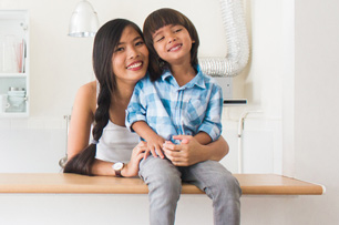 Mom with son