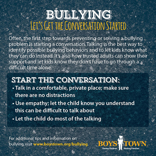 Bullying: Let's get the conversation started
