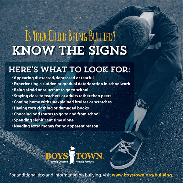 Is your child being bullied?  How to know.
