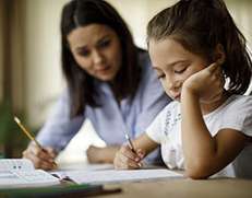 Child studying