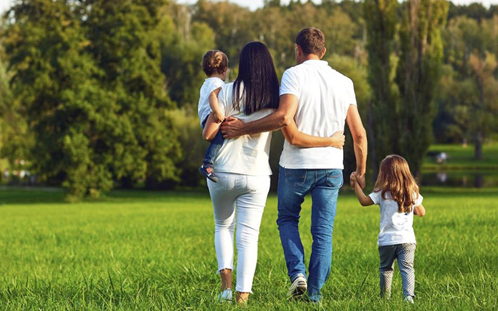 Family walking
