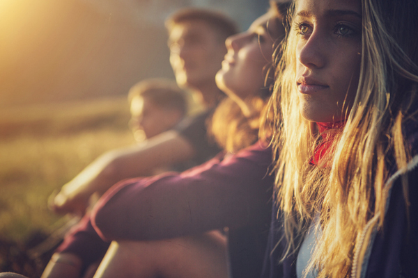 Group of teens