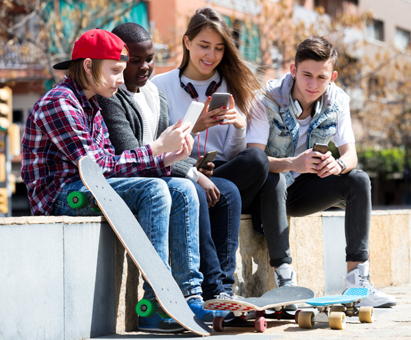 Group of teens