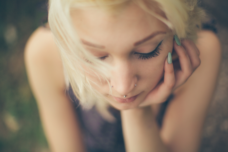 Sad teen girl