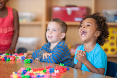 Children playing with toys