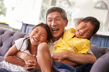 grandkids laughing