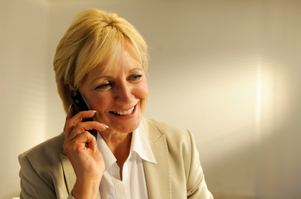 Woman talking on phone