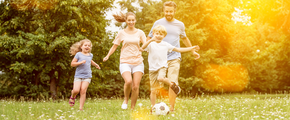 Kids playing soccer