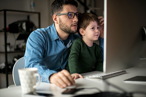 Dad and son