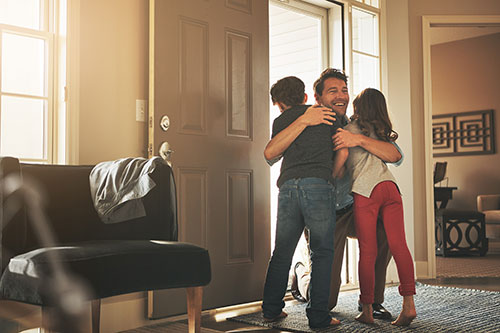 dad with kids