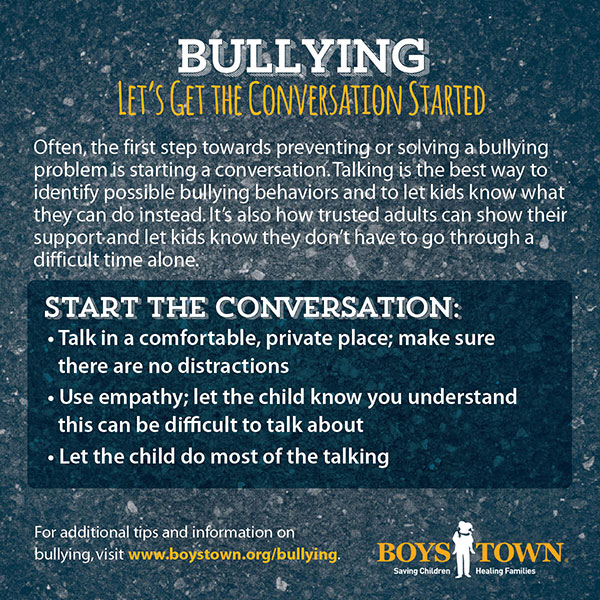 Bullying: Let's get the conversation started